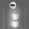 Illuminati Lighting Applique CIOTTOLO a parete LED 8,4W LM 714 3000K 2 vetri dimmerabile colore cromo