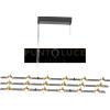 Illuminati Lighting Lampada a sospensione Molecular 18 Lt, nera con oro, Led 3000k 43,2W, 3456LM, L119x38x31xH150cm, dimmerabile