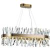 Illuminati Lighting Lampada a sospensione ovale AKASHA, ottone anticato, LED 90W 8100LM 3000K dimmerabile, l 90 w 40 h 150cm