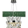 Illuminati Lighting Lampada a sospensione rotonda AKASHA, nichel satinato, LED 40W 3600LM 3000K dimmerabile, ø 40 h 150cm