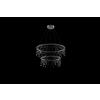 Illuminati Lighting Lampada a sospensione SCINTILLA, cromo nero, LED 36,7W, lumen 3120, 3000K, Diam.cm 65/45 x H. cm 150, dimmerabile