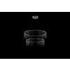 Illuminati Lighting Lampada a sospensione SCINTILLA, cromo nero, LED 49,6W, lumen 4216, 3000K, Diam.cm 80/65 x H. cm 150, dimmerabile