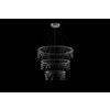 Illuminati Lighting Lampada a sospensione SCINTILLA, cromo nero, LED 64,8W, lumen 5508, 3000K, Diam.cm 80/65/45 x H. cm 200, dimmerabile