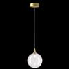 Illuminati Lighting Lampada a sospensione BOLLA, metallo oro + paralume in vetro trasparente, LED 4,5W 336LM, 3000K, ø 16 h 150cm, non dimmerabile