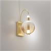 Illuminati Lighting Lampada da parete AURORA, oro satinato con vetro ambra, 10W 850LM 3000K, h 41,3cm