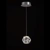 Illuminati Lighting Lampada a sospensione CIOTTOLO 1 luce acrilico trasparente, struttura cromata, LED 4,2W, 3000K, LM357