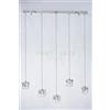 Illuminati Lighting Lampada a sospensione GLACIER 5 luci, LED 18W 1530 LM 3000K dimmerabile, L85 x p 10 x H 150 cm