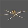 Illuminati Lighting TABULAR Lampadario da soffitto 6 oro satinato led 30w 2400lm 3000k dimmerabile d.93,5cm