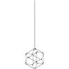 Illuminati Lighting LUCCIOLA pendente senza rosone Led 4,8W, 408LM 3000K, cromato nero L16,5 x L16,5 x H4M