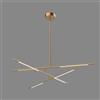 Illuminati Lighting TUBULAR Lampadario tubolare 6Lt oro, Led 30W, 2700LM, 3000K, Dia.93,5x75, dimmerabile