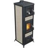 Vulcania Stufa a legna con forno vulcania rina beige 6,1 kw