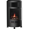 Qlima Stufa a gas qlima gh8034 nero 3,4 kw con fiamma rossa