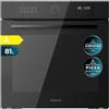 Cecotec Forno Integrabile Multifunzione 60 cm Bolero Hexa AF316000 Glass Black A 3400 W, 81 L Capacità, 11 Funzioni con Airfryer Master, Pizza Master, Steam Asisst, Steam EasyClean, 3D Cooking,