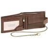 LEAS MCL Portafoglio per Uomo e Donna con Catena Formato Orizzontale con bloccaggio Esterno Vintage-Stile, Vera Pelle, Marrone - ''LEAS Chain-Series''