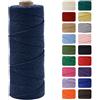 MOMAHUA 2mm Cotone Macramè 100% Naturale,Blu Navy 100m Filato Non Sbiancato Senza Chimici per DIY, Bomboniere, Decorazioni - Cordame in Cotone per Crafts