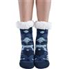Hisonwel Bambini Ragazzi Ragazze Caldo Pantofole Calzini Carino Animale Camouflage Morbido Addensare Inverno In Pile Termico Fuzzy Non Skid Bambini Casa Calzini,1 paio,blu,5-8 anni
