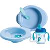 Chicco - Set Prima Pappa 6M+ Azzurro Confezione 4 Pezzi