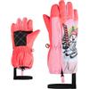 Ziener Leo-Z - Guanti da sci per bambini, per sport invernali, antivento, impermeabili, con cerniera lunga, rosa fluo, 3,5