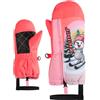 Ziener Leon-Z - Muffole da sci/sport invernali, antivento, impermeabile, con cerniera lunga, rosa fluo, 2,5