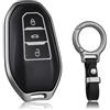 OFF WE GO Custodia Chiave Cover Chiave Guscio Chiavi per Peugeot 208 308 3008 5008 408 508L 307 2008 Citroen C3 C4 C5 DS3 DS5 DS7 Coprichiave Macchina Copri Chiavi Telecomando Auto Portachiavi, Nero