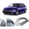 MIDO Set di 4 deflettori del vento realizzati per VW Volkswagen Polo MK6 Hatchback 5 porte 2017 2018 2019 2020 2021 Protezione pioggia per finestrini delle portiere laterali Parasole in vetro acrilico PMMA