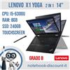 Lenovo Notebook Lenovo X1 YOGA 2 in 1 Cpu i5-6300u Ram 8gb SSD 240gb Touchscreen W10P