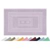 IlGruppone Tappeto Bagno Assorbente in Spugna Varie Misure da Scendidoccia A Tappeto Grande Lavorazione Jacquard Tinta Unita Ricamo Cornice Lavabile Lavatrice - Lilla - TappetoBagno60x90