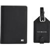 Tommy Hilfiger Porta passaporto con bandiera TH da uomo, AM0AM13606, confezione regalo, nero (nero), taglia unica
