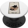 Cat Tarot Card Designs The Cat Tarocchi Carta Mistico Gatto In Scatola Divertente Gatto PopSockets PopGrip Adesivo