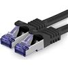 1aTTack.de Cat.7 Cavo di Rete 3 metri - Nero - 1 Pezzo - Ethernet LAN Cat.7 SFTP PIMF LSZH Spina RJ45 Cat6a 10 Gbit s