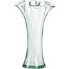 GILDE Vaso Artesania - Vetro - Pancioso - Organico - Verde - Altezza 30 cm x Ø 20 cm - Produzione Europea