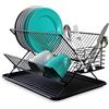 Vilde Scolapiatti con portaposate, Dish Drying Rack, scolapiatti, scolapiatti, piccolo | 45 x 32 x 25,5 cm | scolapiatti nero