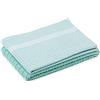 Amago 2 Panni da Cucina, 100 % Cotone, 50 x 70 cm - Turchese/Bianco