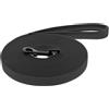 Ferribiella Spa Ferribiella Guinzaglio Lunghina per Cani Fun Flat Nera, 2cm-10mt