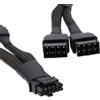 Create idea Cavo adattatore di alimentazione da 16 pin (12 + 4 pin) a 2 x 8 pin, 12 cm, 16 AWG, compatibile con Nvidia RTX 4080 4090