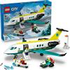 LEGO City Aereo Ambulanza di Emergenza - Aeroplano Giocattolo Medico, con 4 Mini