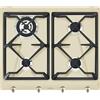 SMEG SRV864POGH PIANO COTTURA GAS, 4 zone di cottura, dimensioni: L 59,5 cm, P 50 piano in Smaltato, Panna