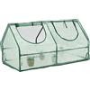 Relaxdays Serra per Orto, HxLxP: 60 x 120 x 60 cm, con 2 Finestre, Coltivazioni da Giardinaggio Telo in PE, Verde Scuro