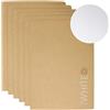 Artway - Quaderno da Disegno Flessibile - Copertina Kraft - Riciclata - 130g/m² 28 facciate - A4 - Carta Bianca - 6 Pezzi