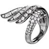 SWAROVSKI ANELLO VIENNA COLLECTION CIGNO BIANCO,PLACCATO RUTENIO 55