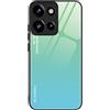 BORYA Cover per Motorola Edge 50 Neo, Ultra Sottile Antiurto Morbida Silicone TPU Bumper Custodia, Colorato Gradiente Antigraffio Vetro Temperato Case, Blu Gradiente
