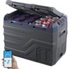 VEVOR Frigorifero per Auto, Congelatore Portatile Doppia Zona 32 L, 12 Volt, Gamma Regolabile da -20 ~ 20 ℃, Dispositivo di Raffreddamento a Compressore 12/24 V CC e 100-240 V CA per Campeggio Camper