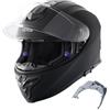 VEVOR Casco da Moto, Integrale, Intelligente Strada ABS Casco ad Alta Densità con Slot Bluetooth Lenti Intercambiabili, Casco da Motocross Confortevole per Giovani Adulti, Taglia S, Nero