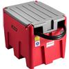 VEVOR Serbatoio Portatile per Benzina 220 Litri Portata 10 GPM, Serbatoio per Carburante Diesel con Pompa di Trasferimento Elettrica 102W, Tubo Flessibile, Trasporto del Carburante, Rosso