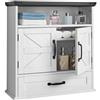 VEVOR Mobiletto da Bagno Pensile con 2 Ante e Ripiani Regolabili, Mobiletto Portaoggetti Pensile per Bagno con Divisorio Aperto e Cassetti per Cucina WC in Truciolare, 610 x 230 x 637 mm