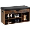 VEVOR Panca Scarpiera 805 x 305 x 445 mm, Panca per Ingresso con Contenitore Sollevabile e Cuscino, Scarpiera con 3 Scomparti Capacità di Carico 136 kg per Ingresso Corridoio Soggiorno Nero