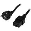 StarTech.com Cavo di Alimentazione per Computer da 2 m; Cavo Elettrico Schuko EU a C19, 16A-250V 16AWG, Cavo Alimentazione AC di Ricambio per Alimentatori PC/Monitor - Certificato UL (PXTEUC192M)