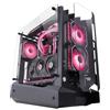Mars Gaming MARSGAMING MC-EDGE, Case Gaming ATX, Design Open Air, Triplo Pannello Vetro Temperato, Semitorre PC Supporto Raffreddamento a Liquido 240mm, Sistema Gestione Cavi Interno, USB-C e USB 3.0, Nero