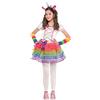amscan 846858-55 - Vestito da 3-4 anni, con fascia e scaldacollo, motivo: unicorno, multicolore, 1 pezzo