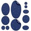 aZengear Toppe di riparazione autoadesive, impermeabili, resistenti a strappi, freddo e calore, in poliestere, per piumini, tute da sci, scarpe, tende e tappezzeria (11 pezzi, blu navy)